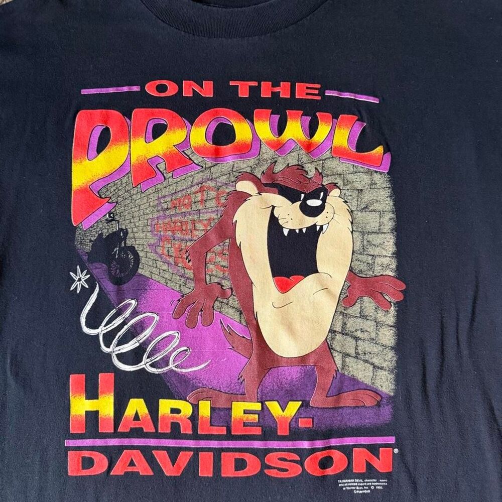 Harley-davidson 90s taz t shirt - Picture 2 of 6